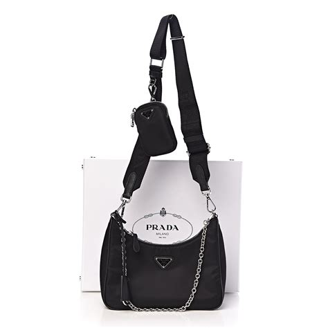 prada re edition bag black|prada nylon shoulder bag 2005.